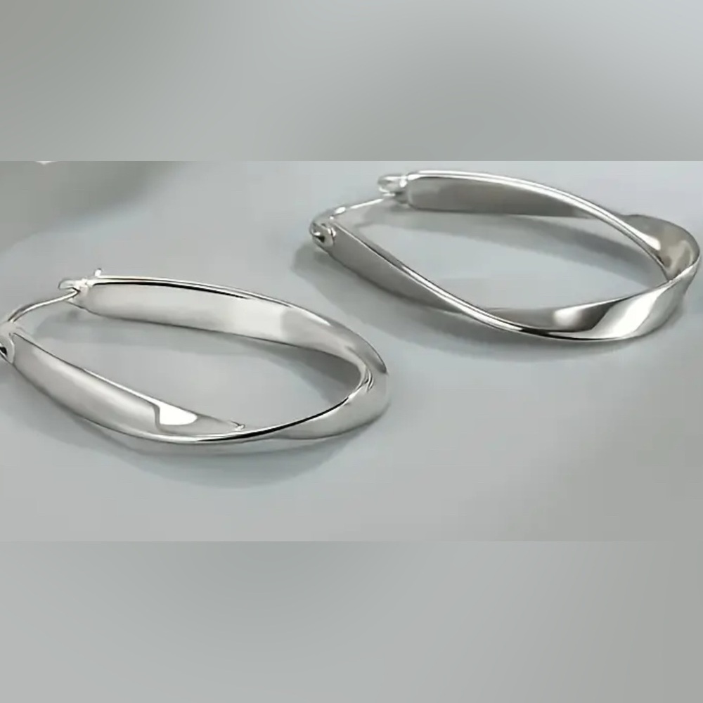Silver earrings, classy